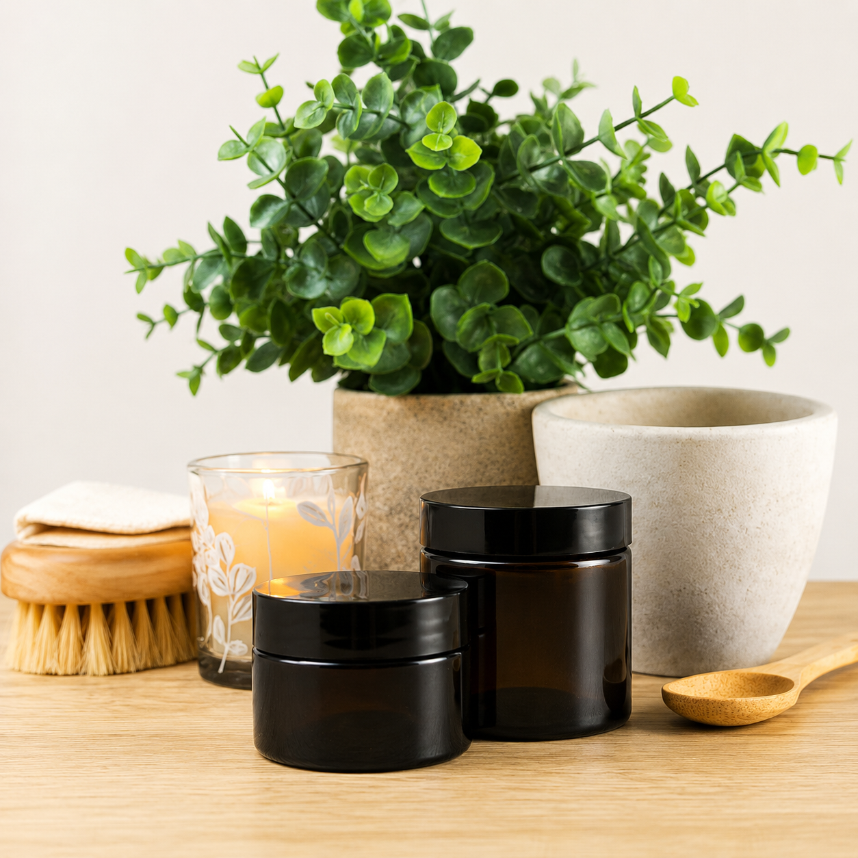 Amber Glass Jar and Lid - 30g